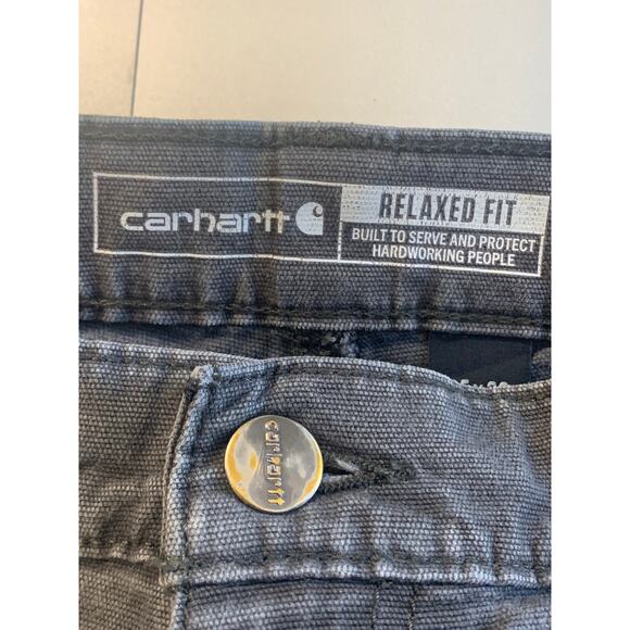 Carhartt Men's Rugged Flex Relaxed Fit Canvas Work Pant Black Size 35/30 - Picture 3 of 5